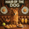 Hair of the Dog Finnish Spitz 009 Ruff & Ready Funny Canine Art neon lights, bacon-woven flair, and egg murals