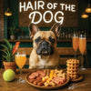 Hair of the Dog French Bulldog 003 Ruff & Ready Funny Canine Art neon lights, bacon-woven flair, and egg murals