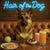 Hair of the Dog German Shepherd 003 Ruff & Ready Funny Canine Art neon lights, bacon-woven flair, and egg murals