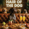 Hair of the Dog German Shorthaired Pointer 005 Ruff & Ready Funny Canine Art neon lights, bacon-woven flair, and egg murals