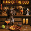 Hair of the Dog German Shorthaired Pointer 011 Ruff & Ready Funny Canine Art neon lights, bacon-woven flair, and egg murals