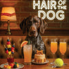Hair of the Dog German Shorthaired Pointer 012 Ruff & Ready Funny Canine Art neon lights, bacon-woven flair, and egg murals