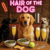 Hair of the Dog Golden Retriever 010 Ruff & Ready Funny Canine Art neon lights, bacon-woven flair, and egg murals