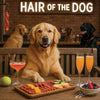 Hair of the Dog Golden Retriever 012 Ruff & Ready Funny Canine Art neon lights, bacon-woven flair, and egg murals