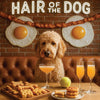 Hair of the Dog Goldendoodle 006 Ruff & Ready Funny Canine Art neon lights, bacon-woven flair, and egg murals