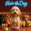 Hair of the Dog Goldendoodle 009 Ruff & Ready Funny Canine Art neon lights, bacon-woven flair, and egg murals