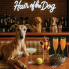 Hair of the Dog Greyhound 009 Ruff & Ready Funny Canine Art neon lights, bacon-woven flair, and egg murals