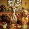 Hair of the Dog Greyhound 015 Ruff & Ready Funny Canine Art neon lights, bacon-woven flair, and egg murals