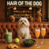 Hair of the Dog Havanese 018 Ruff & Ready Funny Canine Art neon lights, bacon-woven flair, and egg murals