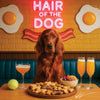 Hair of the Dog Irish Setter 005 Ruff & Ready Funny Canine Art neon lights, bacon-woven flair, and egg murals