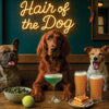 Hair of the Dog Irish Setter 011 Ruff & Ready Funny Canine Art neon lights, bacon-woven flair, and egg murals