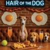 Hair of the Dog Italian Greyhound 002 Ruff & Ready Funny Canine Art neon lights, bacon-woven flair, and egg murals
