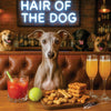 Hair of the Dog Italian Greyhound 013 Ruff & Ready Funny Canine Art neon lights, bacon-woven flair, and egg murals