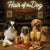 Hair of the Dog Japanese Chin 016 Ruff & Ready Funny Canine Art neon lights, bacon-woven flair, and egg murals
