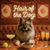 Hair of the Dog Keeshond 004 Ruff & Ready Funny Canine Art neon lights, bacon-woven flair, and egg murals