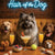 Hair of the Dog Keeshond 013 Ruff & Ready Funny Canine Art neon lights, bacon-woven flair, and egg murals