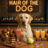 Hair of the Dog Labrador Retriever 004 Ruff & Ready Funny Canine Art neon lights, bacon-woven flair, and egg murals