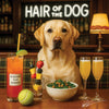 Hair of the Dog Labrador Retriever 005 Ruff & Ready Funny Canine Art neon lights, bacon-woven flair, and egg murals