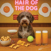 Hair of the Dog Lagotto Romagnol 012 Ruff & Ready Funny Canine Art neon lights, bacon-woven flair, and egg murals
