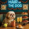 Hair of the Dog Lhasa Apso 008 Ruff & Ready Funny Canine Art neon lights, bacon-woven flair, and egg murals