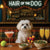 Hair of the Dog Maltese 003 Ruff & Ready Funny Canine Art neon lights, bacon-woven flair, and egg murals
