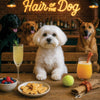 Hair of the Dog Maltese 008 Ruff & Ready Funny Canine Art neon lights, bacon-woven flair, and egg murals