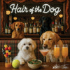 Hair of the Dog Maltese 011 Ruff & Ready Funny Canine Art neon lights, bacon-woven flair, and egg murals