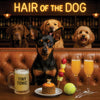 Hair of the Dog Miniature Pinscher 008 Ruff & Ready Funny Canine Art neon lights, bacon-woven flair, and egg murals