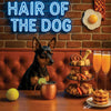 Hair of the Dog Miniature Pinscher 010 Ruff & Ready Funny Canine Art neon lights, bacon-woven flair, and egg murals