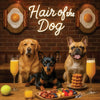 Hair of the Dog Miniature Pinscher 015 Ruff & Ready Funny Canine Art neon lights, bacon-woven flair, and egg murals
