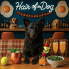 Hair of the Dog Mudi 011 Ruff & Ready Funny Canine Art neon lights, bacon-woven flair, and egg murals