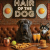 Hair of the Dog Neapolitan Mastiff 008 Ruff & Ready Funny Canine Art neon lights, bacon-woven flair, and egg murals