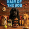 Hair of the Dog Newfoundland 003 Ruff & Ready Funny Canine Art neon lights, bacon-woven flair, and egg murals