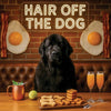 Hair of the Dog Newfoundland 013 Ruff & Ready Funny Canine Art neon lights, bacon-woven flair, and egg murals