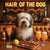 Hair of the Dog Old English Sheepdog 001 Ruff & Ready Funny Canine Art neon lights, bacon-woven flair, and egg murals