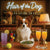 Hair of the Dog Papillon 003 Ruff & Ready Funny Canine Art neon lights, bacon-woven flair, and egg murals