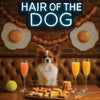 Hair of the Dog Papillon 010 Ruff & Ready Funny Canine Art neon lights, bacon-woven flair, and egg murals