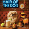 Hair of the Dog Pekingese 006 Ruff & Ready Funny Canine Art neon lights, bacon-woven flair, and egg murals