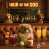 Hair of the Dog Pekingese 013 Ruff & Ready Funny Canine Art neon lights, bacon-woven flair, and egg murals