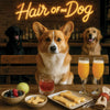 Hair of the Dog Pembroke Welsh Corgi 017 Ruff & Ready Funny Canine Art neon lights, bacon-woven flair, and egg murals