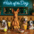 Hair of the Dog Pharaoh Hound 004 Ruff & Ready Funny Canine Art neon lights, bacon-woven flair, and egg murals