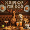 Hair of the Dog Pharaoh Hound 005 Ruff & Ready Funny Canine Art neon lights, bacon-woven flair, and egg murals