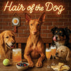 Hair of the Dog Pharaoh Hound 009 Ruff & Ready Funny Canine Art neon lights, bacon-woven flair, and egg murals