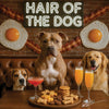 Hair of the Dog Pit Bull 008 Ruff & Ready Funny Canine Art neon lights, bacon-woven flair, and egg murals