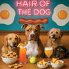Hair of the Dog Pit Bull 012 Ruff & Ready Funny Canine Art neon lights, bacon-woven flair, and egg murals