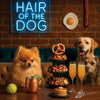 Hair of the Dog Pomeranian 006 Ruff & Ready Funny Canine Art neon lights, bacon-woven flair, and egg murals