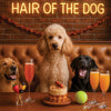Hair of the Dog Poodle 013 Ruff & Ready Funny Canine Art neon lights, bacon-woven flair, and egg murals