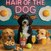 Hair of the Dog Portuguese Water Dog 003 Ruff & Ready Funny Canine Art neon lights, bacon-woven flair, and egg murals