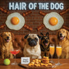 Hair of the Dog Pug 004 Ruff & Ready Funny Canine Art neon lights, bacon-woven flair, and egg murals