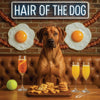 Hair of the Dog Rhodesian Ridgeback 014 Ruff & Ready Funny Canine Art neon lights, bacon-woven flair, and egg murals